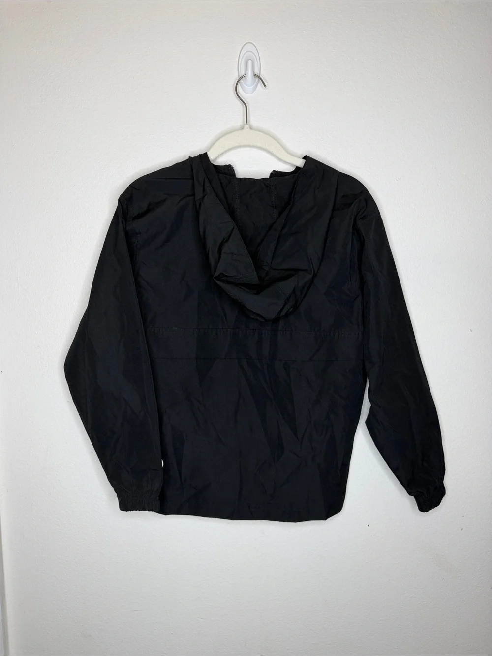 Champion Kids Black Hooded Raincoat with Purple TCU Logo